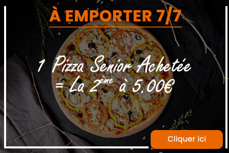 1 PIZZA SENIOR ACHETEE = LA 2 EME A 5 EURO